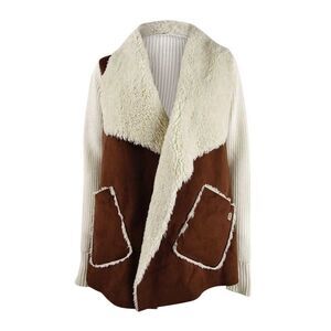 Tommy Hilfiger Women's Faux-Shearling Jacket (XS, Camel)